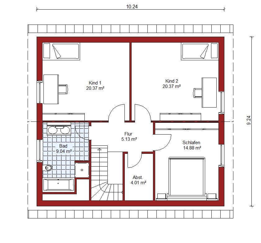 Grundplan des Haustyps Compact 149